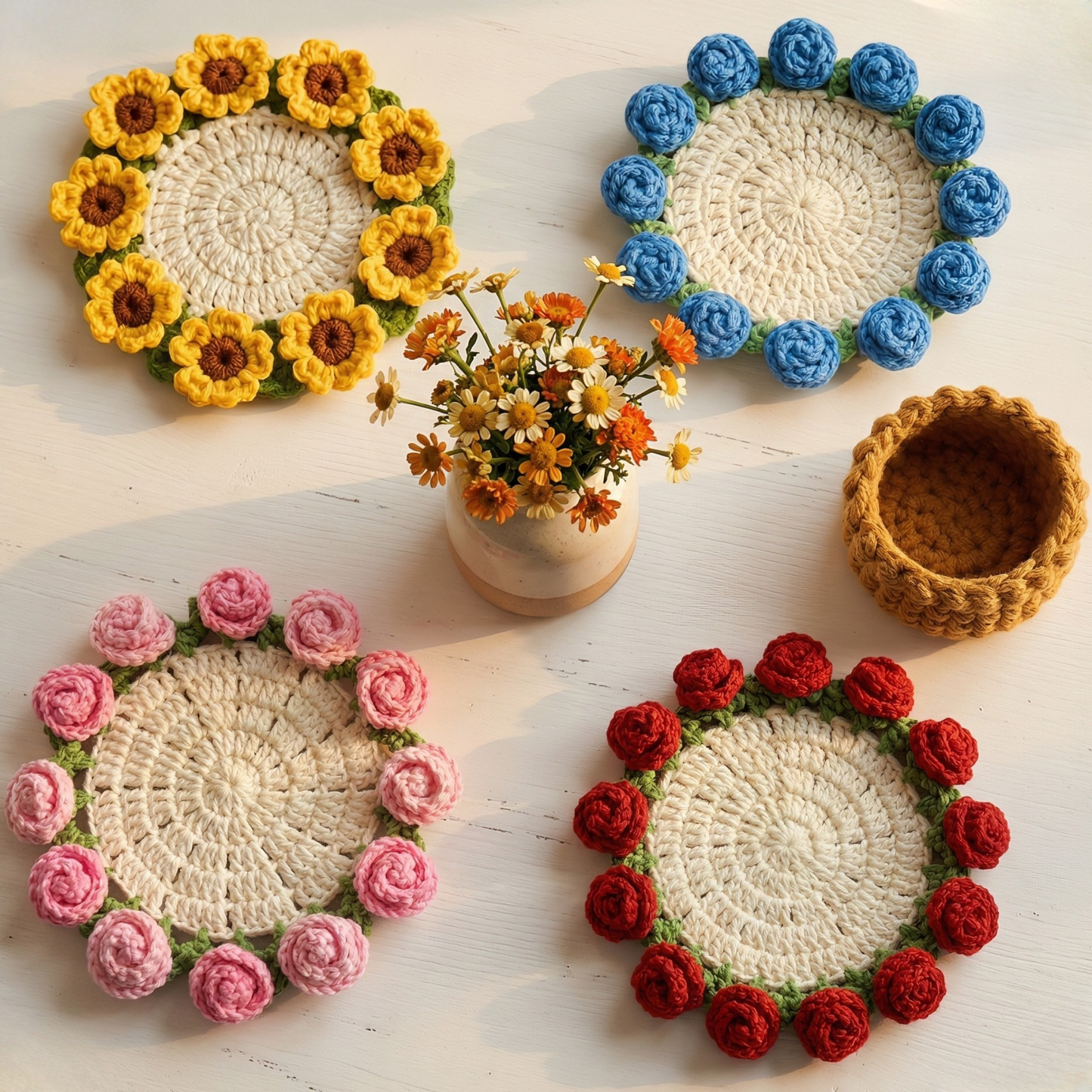 Handmade Crochet Coasters
